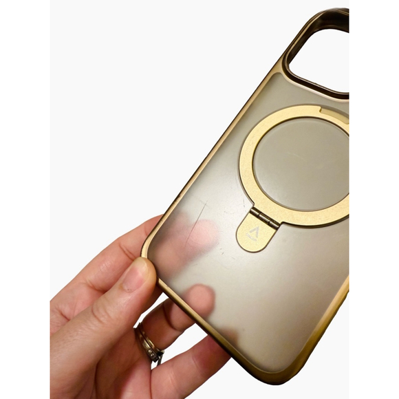 iPhone 14 Pro Max Clear Case Gold Stand for MagSafe - Picture 8 of 10